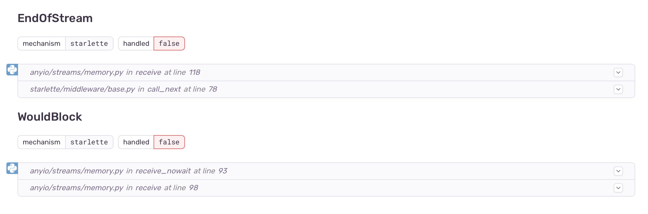 FastAPI Adding middleware causes an issue to capture extra exceptions