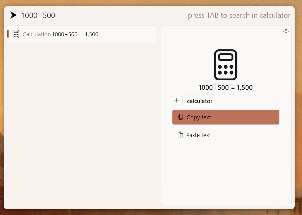 The Calculator should understand thousands separators (1,000 vs 1000 ...