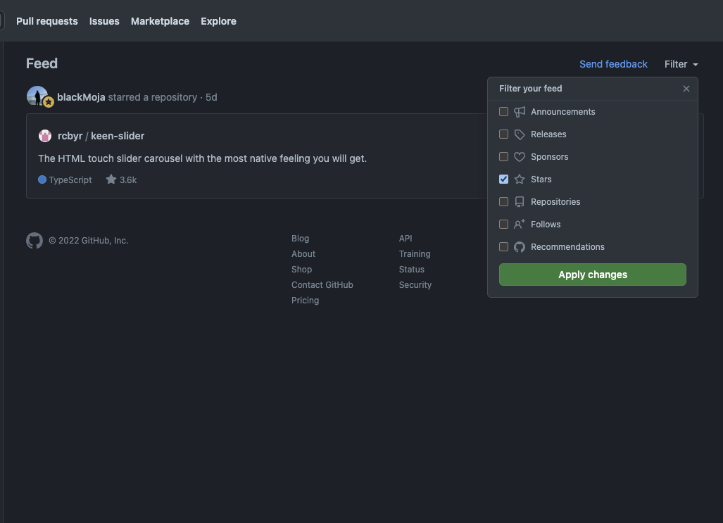 Answer from GitHub Support about the feed · community · Discussion ...