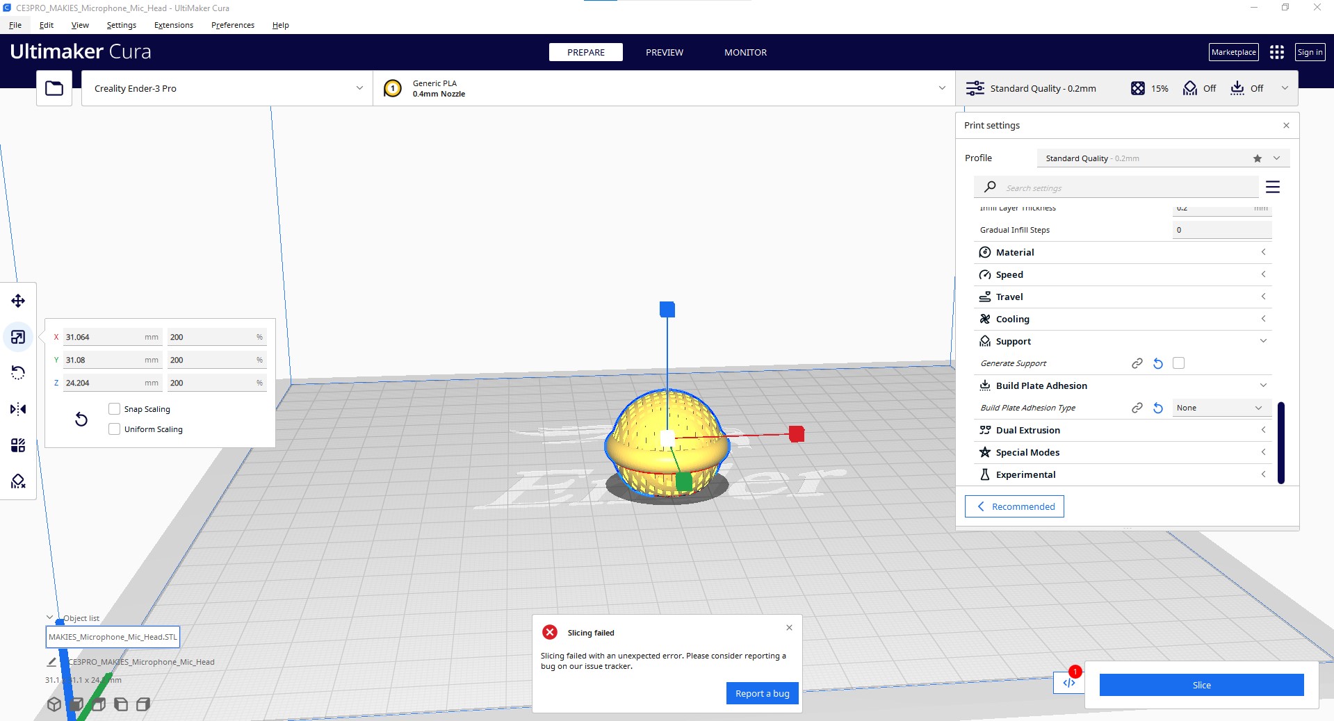 Crash when trying to slice a model · Issue #15148 · Ultimaker/Cura · GitHub
