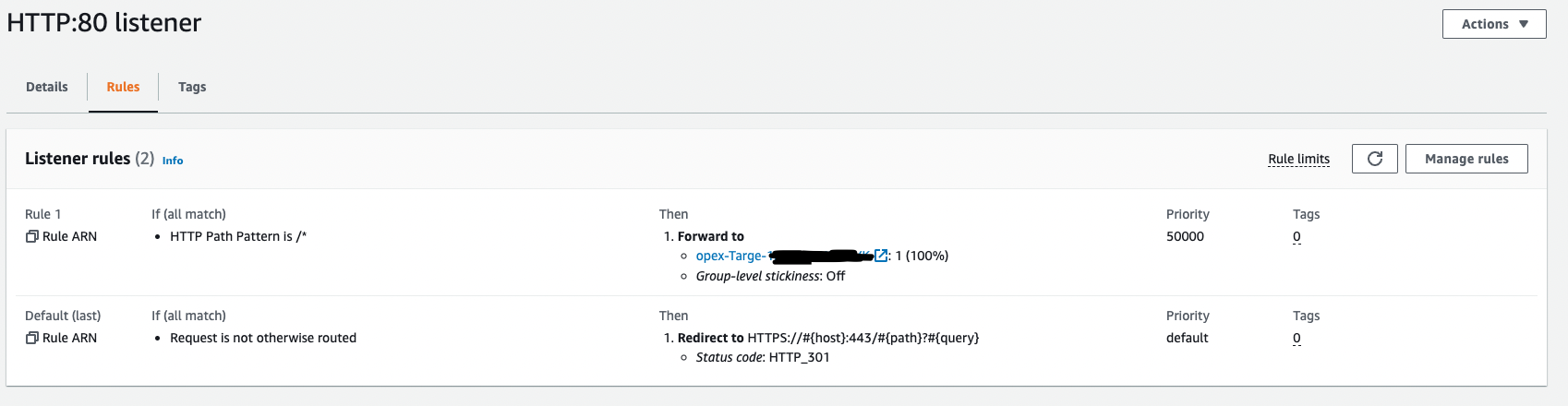 Issue deploying: failed to update / one or more listeners not found ...