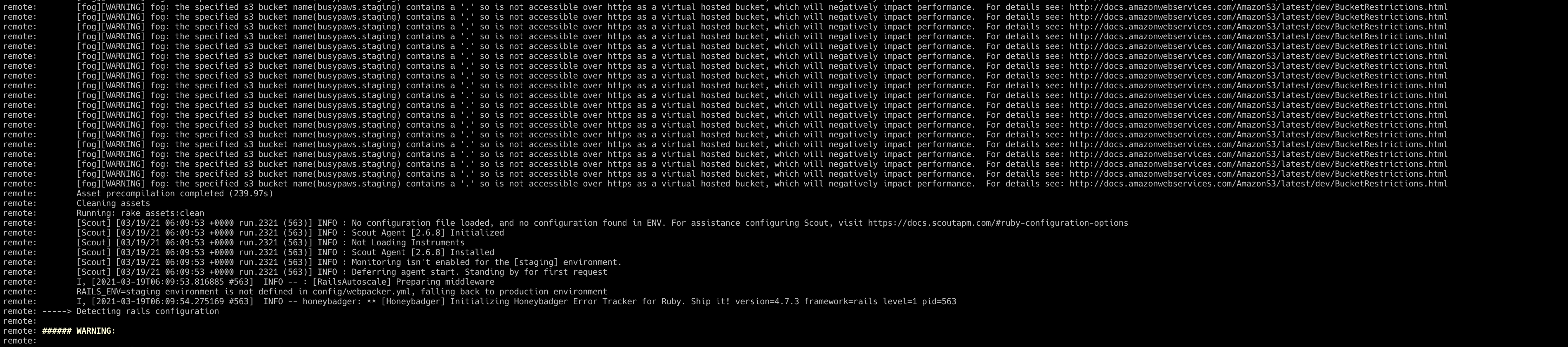 Random Error "the specified s3 bucket name() is not a valid dns name