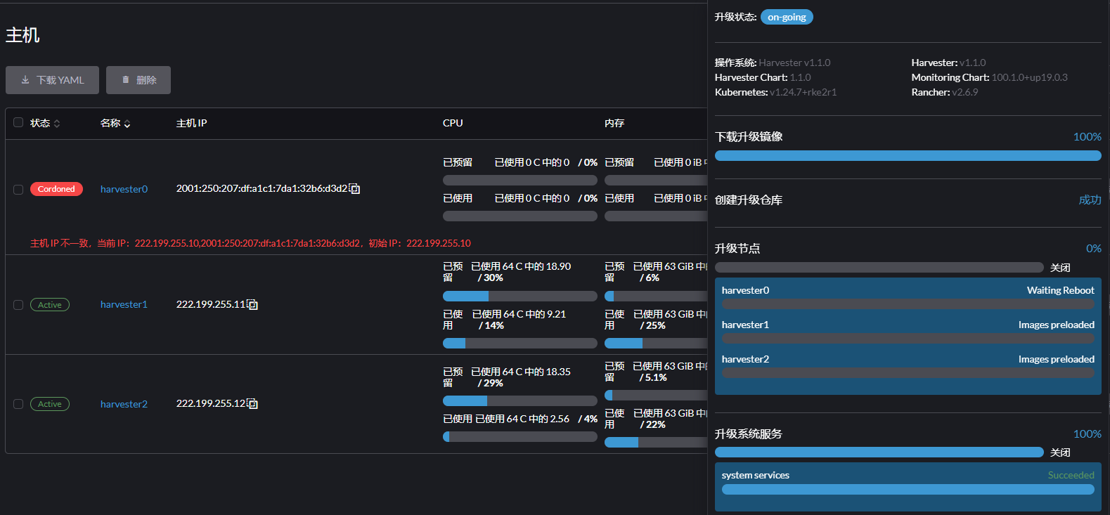[BUG] Network config lost during upgrade from v1.0.3 to v1.1.0 · Issue