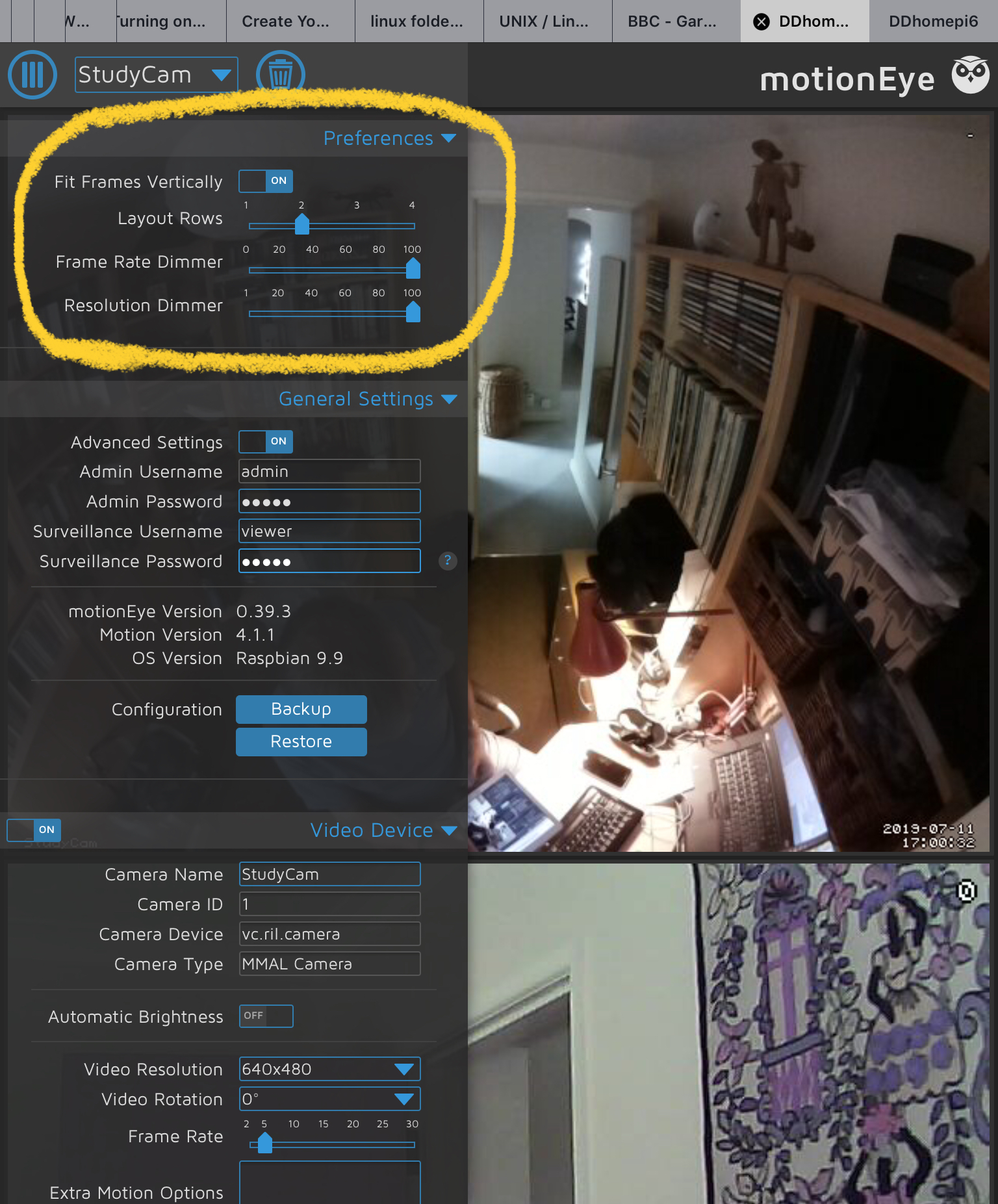 "Preferences "Layout Columns" not visible and does not work on Safari