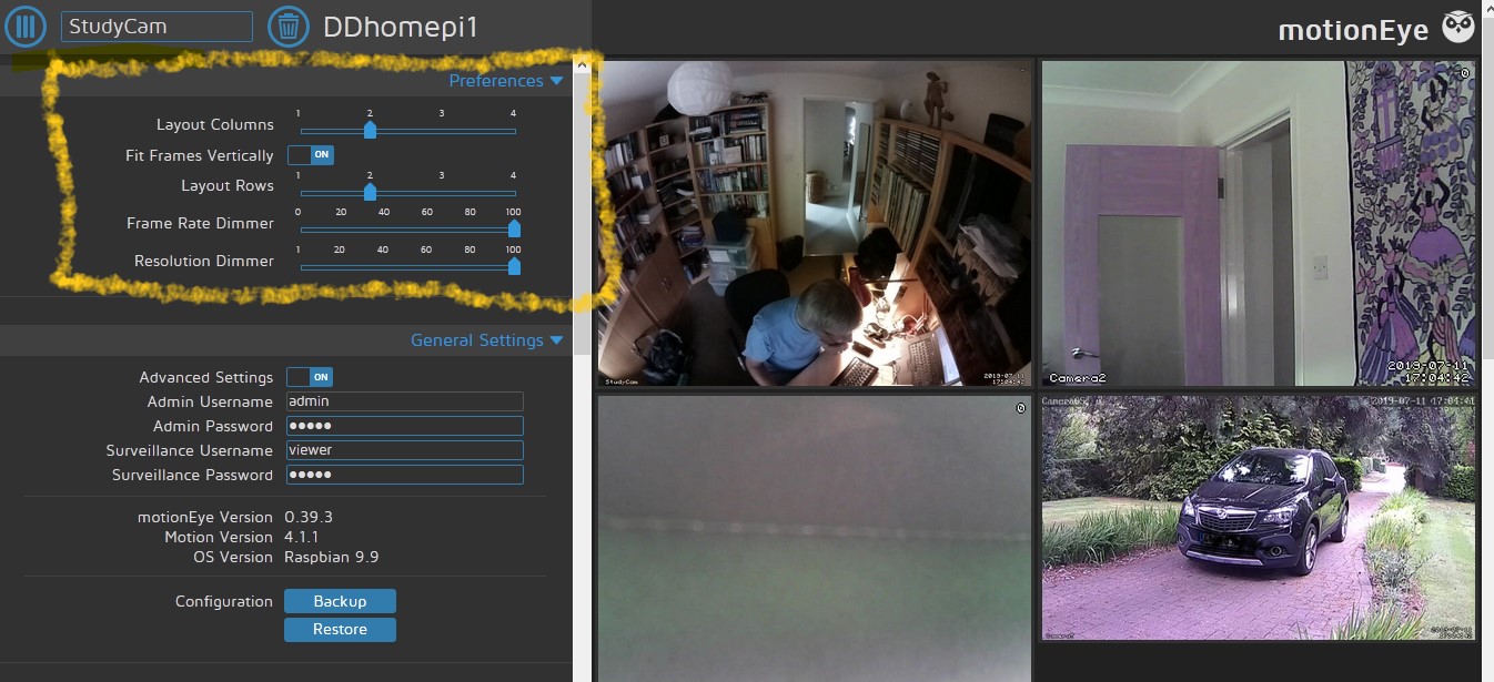 "Preferences "Layout Columns" not visible and does not work on Safari