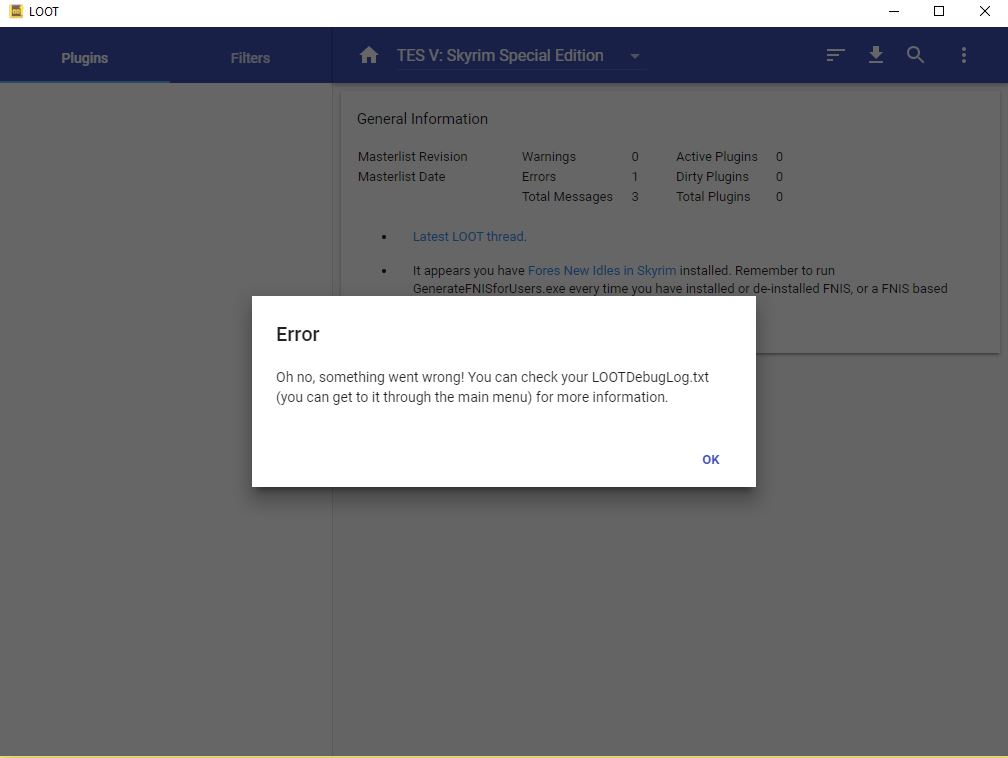 ERROR Cannot read property "status" of undefined Skyrim SE · Issue