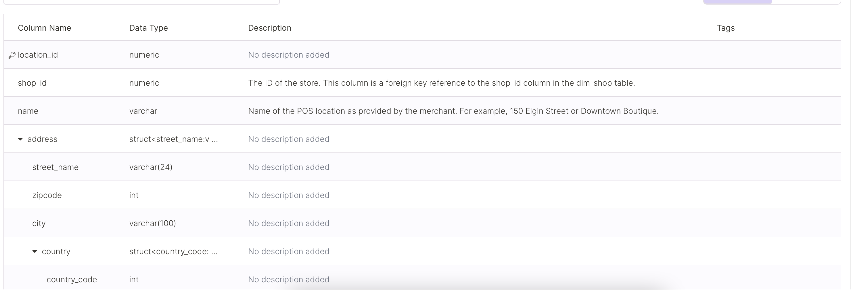UI: expand complex Data Types in tables schema · Issue #734 · open ...