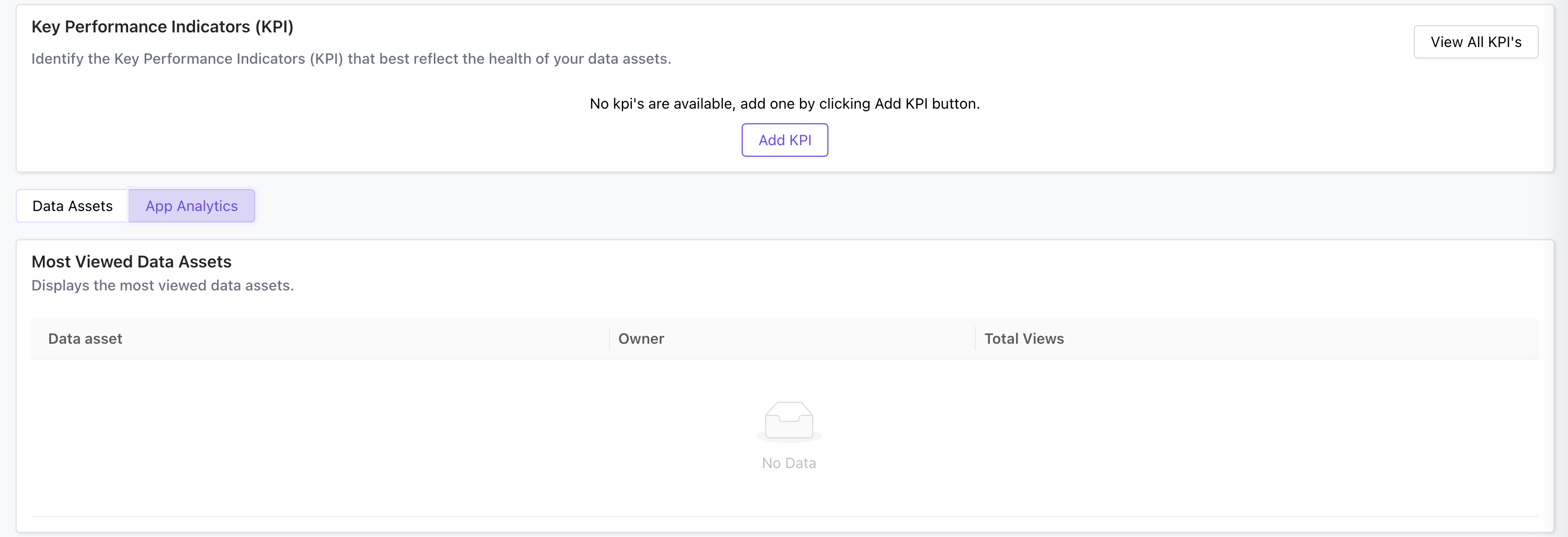 UI: Improve the App Analytics and Data Assets tab · Issue #8996 · open ...