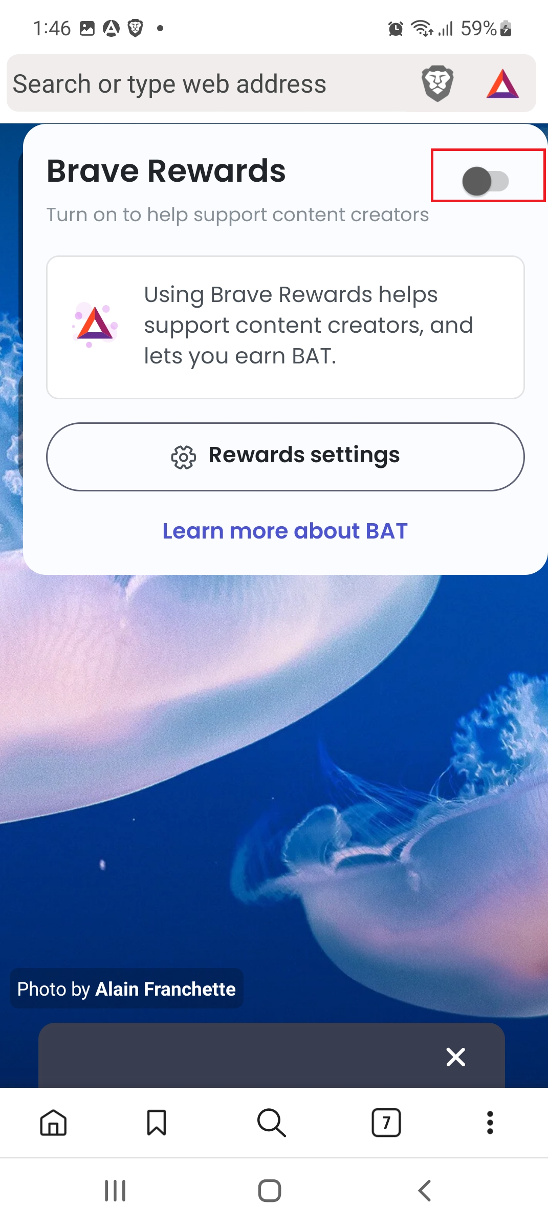 [Android] - Brave Rewards switch style/color is different in brave ...