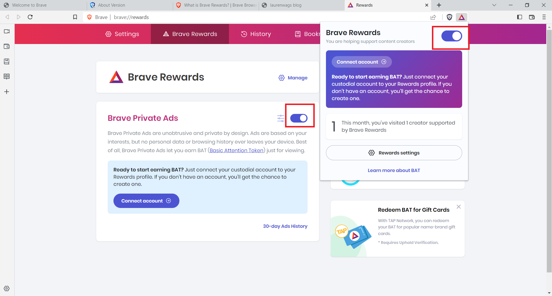 [Android] - Brave Rewards switch style/color is different in brave ...