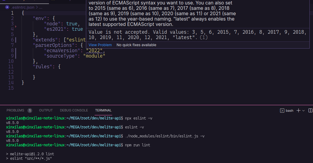 Bug warning about using async await outside function nodejs16 project