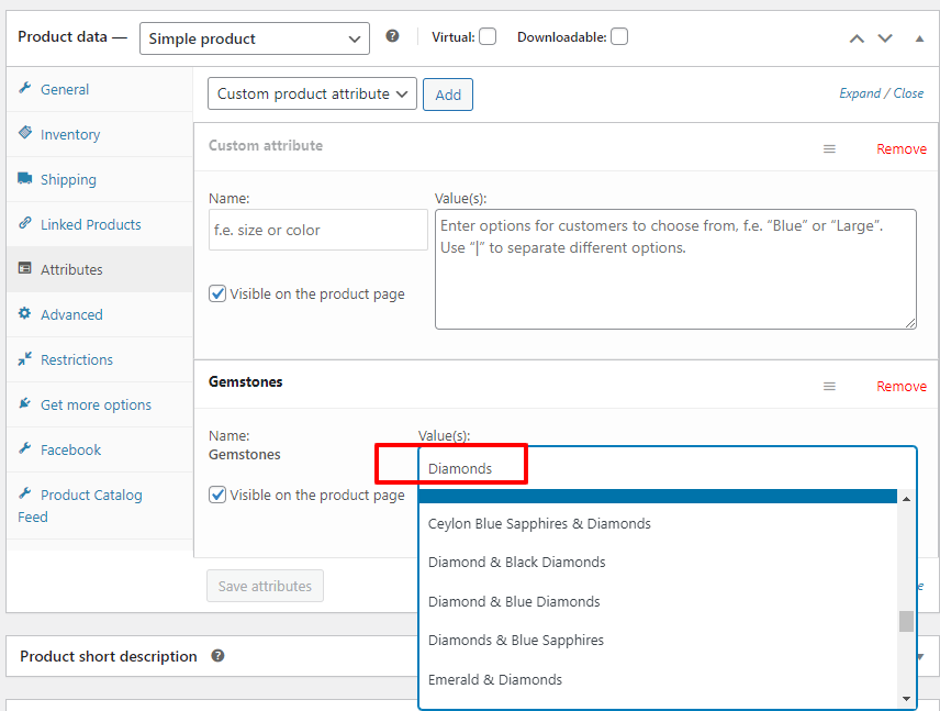 Search terms are not found when we select terms in product attributes