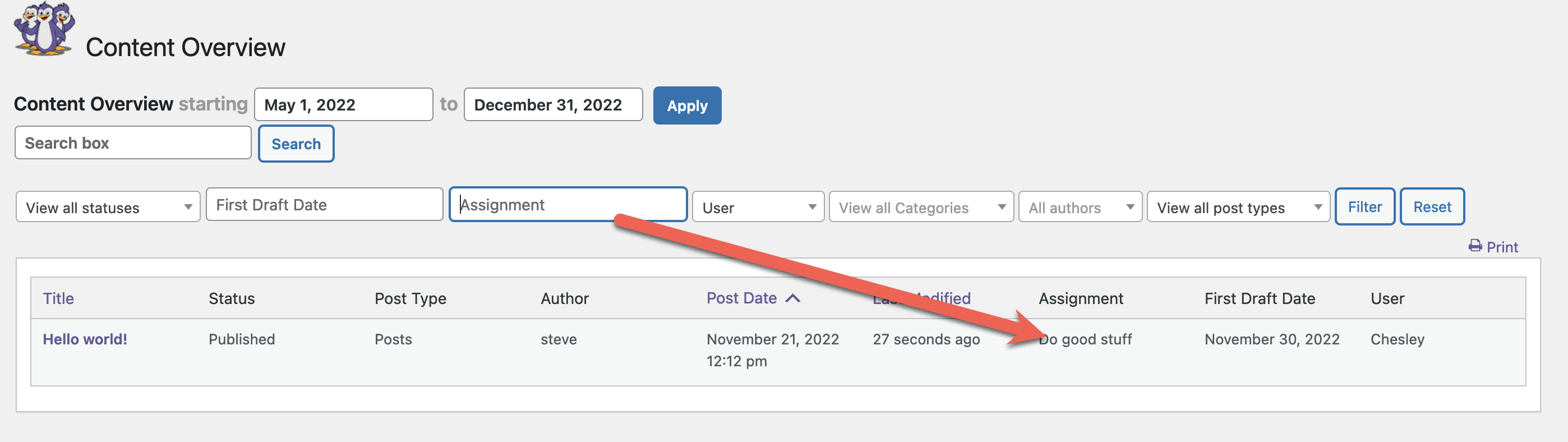 Text Filter Not Working On Content Overview Issue 1193