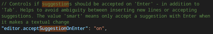 The Tab completion cannot be disabled by setting.json · Issue #63732 ...