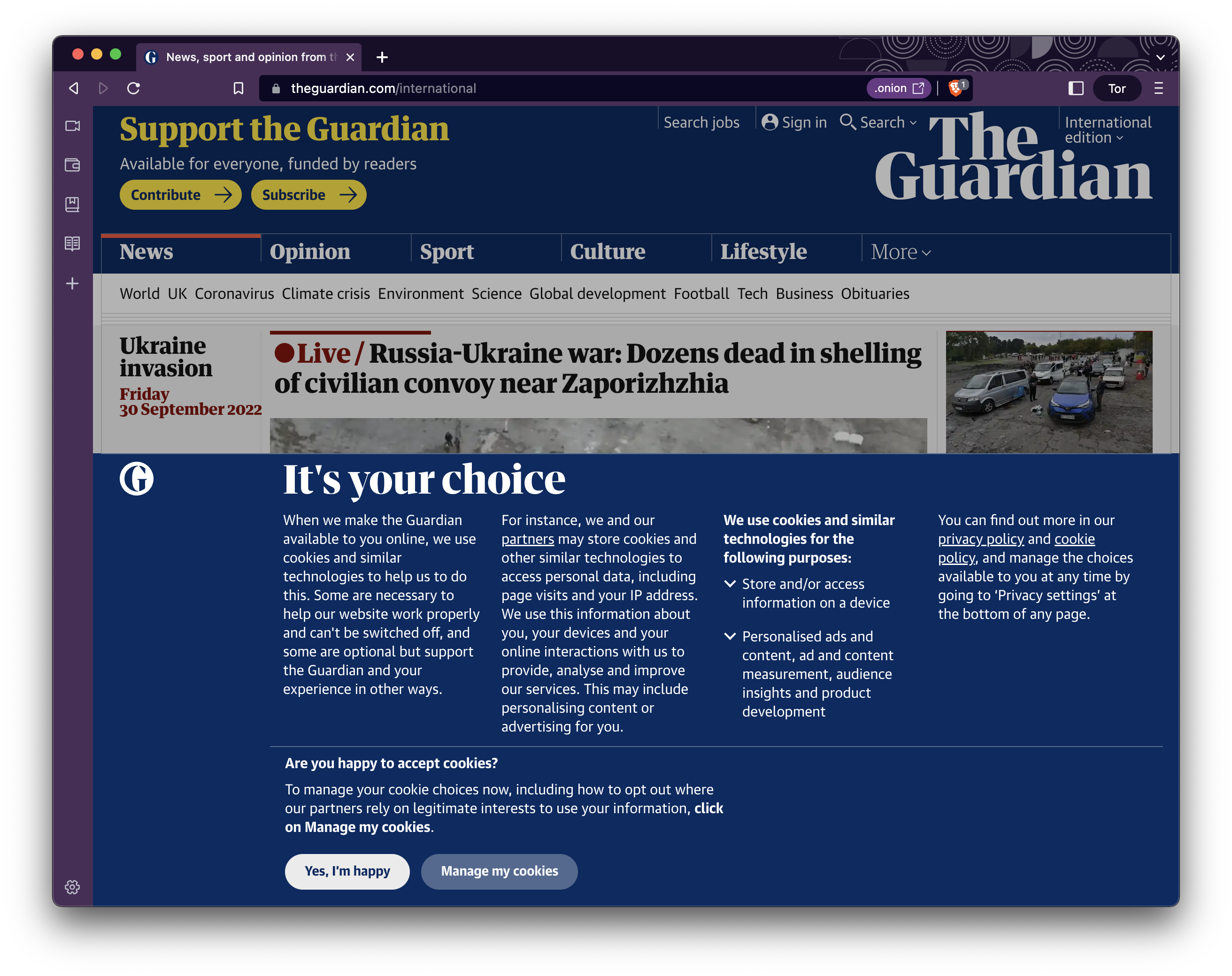 Disable Subscription for Private window, Private window with TOR and