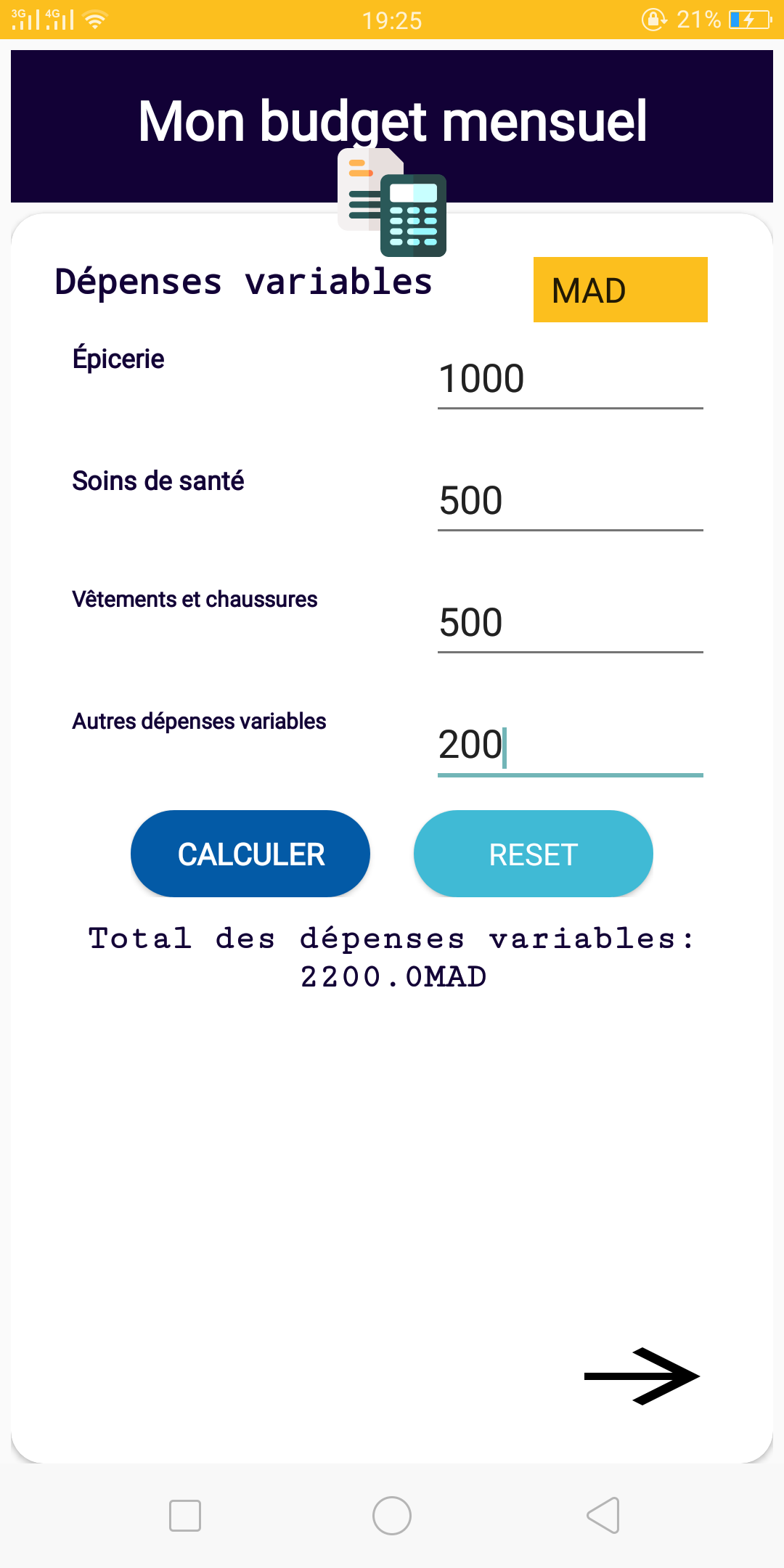 Github sbensarg mon budget calculator app