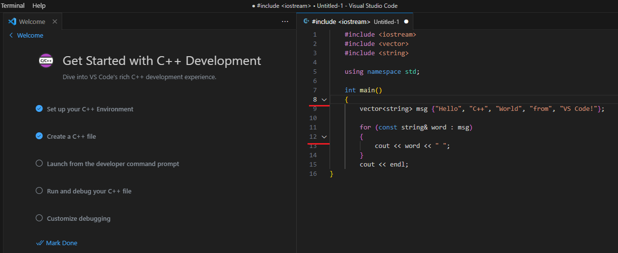 Code folded in the wrong position at when file is unsave in Walkthrough ...