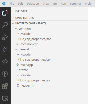 Can I have different include paths based on in which folder I am ...