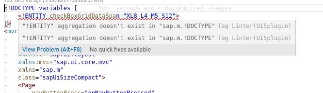 ui5 doctype declaration
