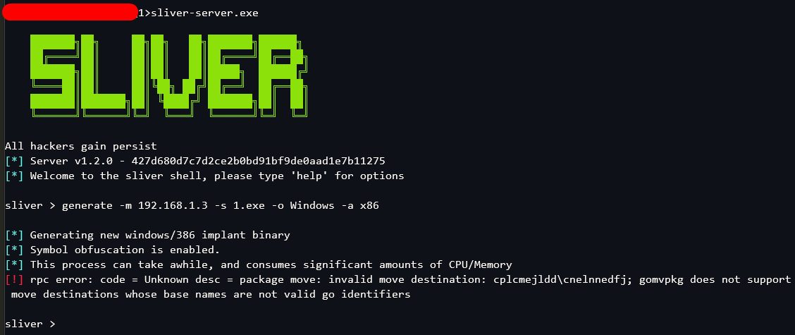 Windows Sliver Server Exe Generate Error · Issue #315 · BishopFox ...