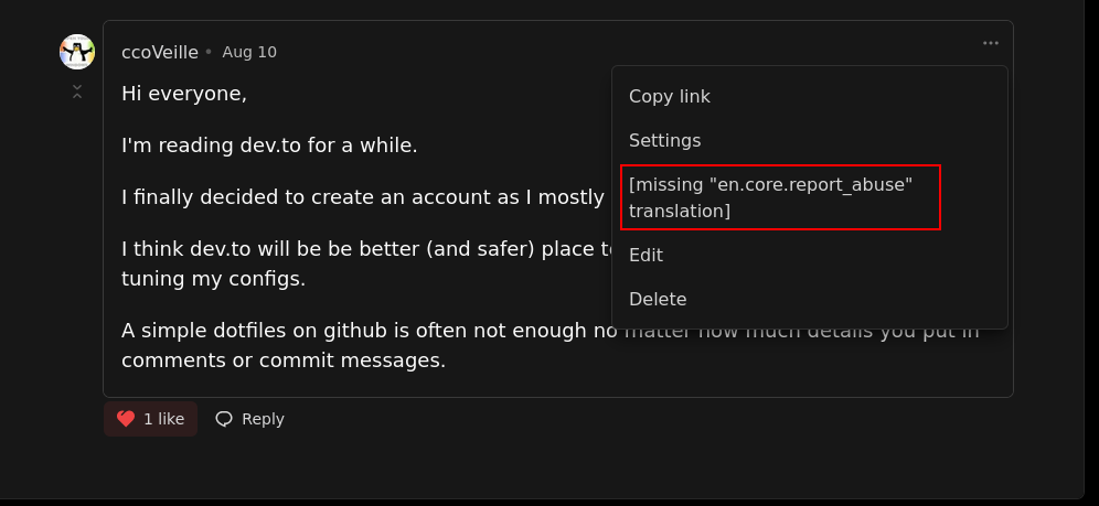 Missing translation key on comment page · Issue #18332 · forem/forem ...