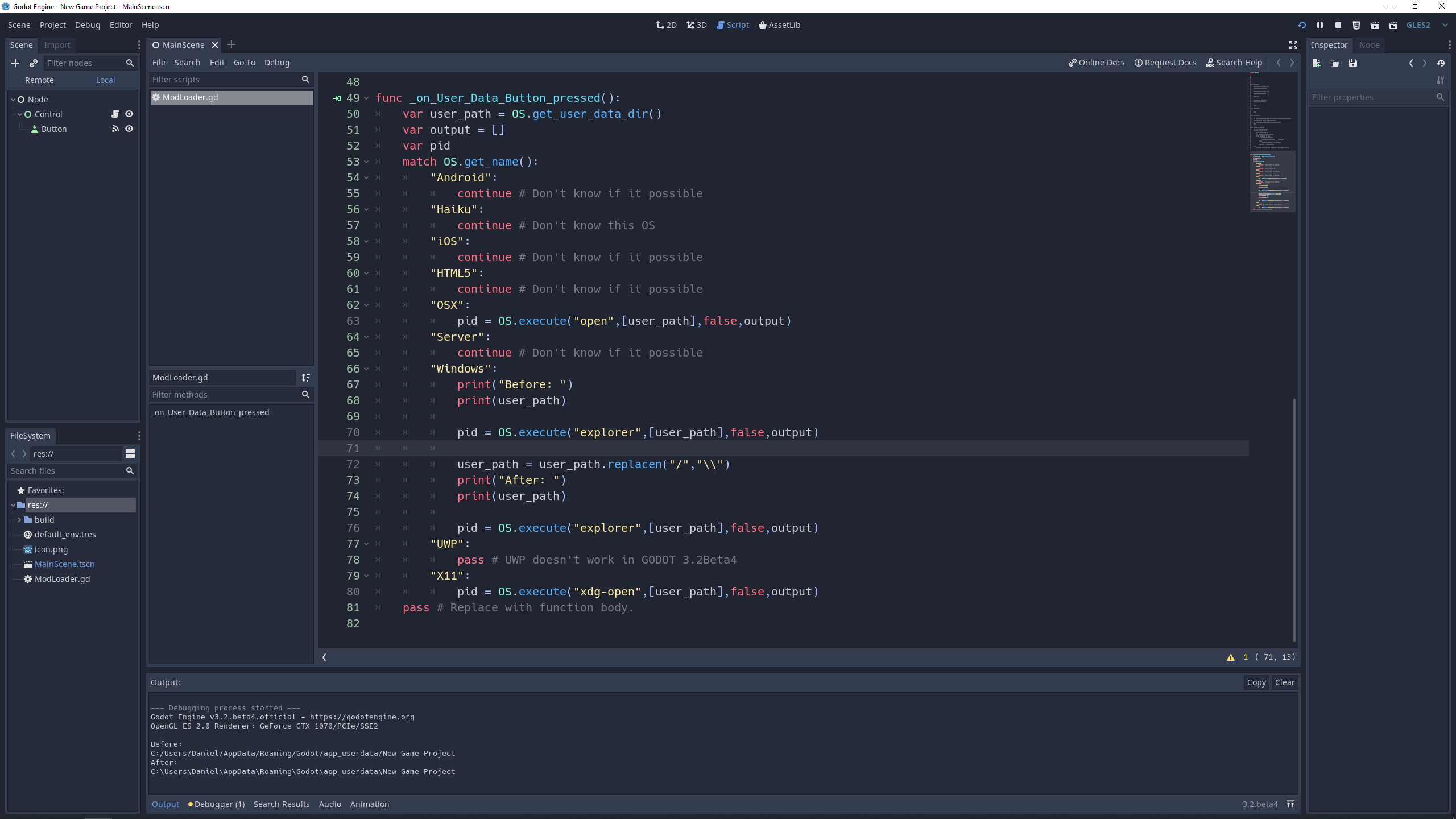 OS.get_user_data_dir() return wrong path for Windows · Issue 34733