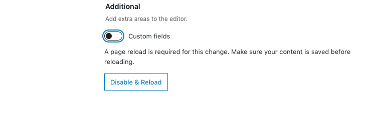 Consider renaming the Custom Fields Enable/Disable button labels ...