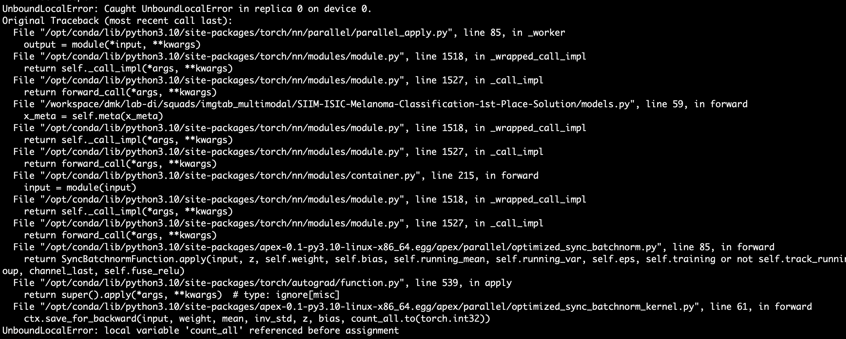 error running during code · Issue #8 · haqishen/SIIM-ISIC-Melanoma ...