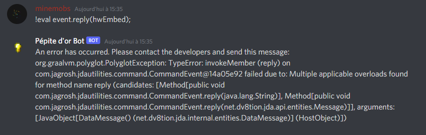 Fix Eval command · Issue #6 · TheSimpleTeam/SimpleBot · GitHub
