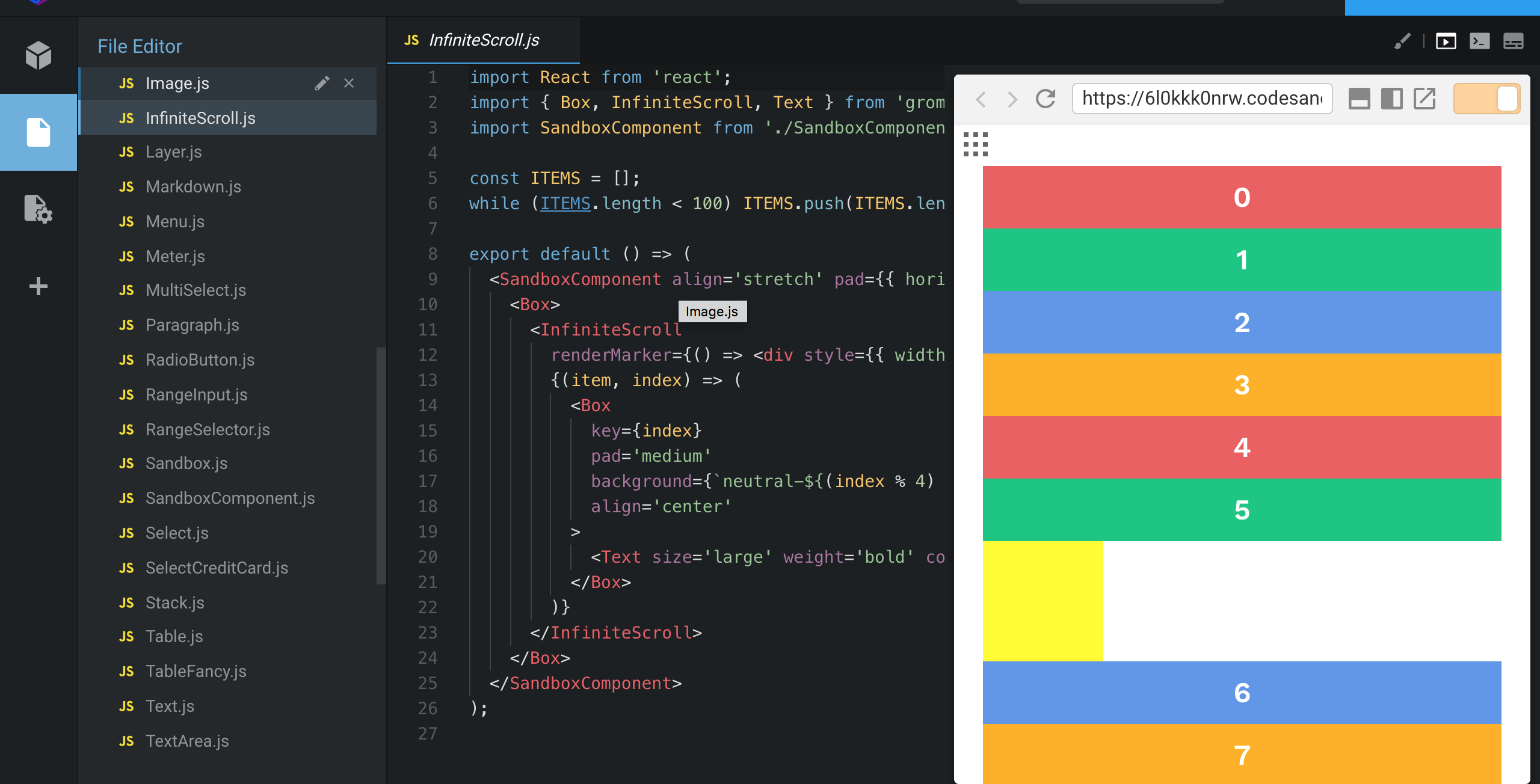 Grommet2 InfiniteScroll stops working with renderMarker · Issue 2113