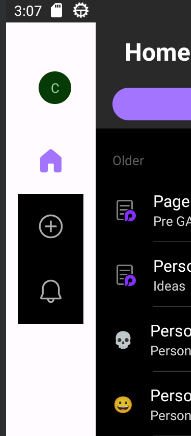 SideRail does not preserve background color when placed in a Material ...