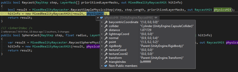 would like to be able to configure FocusProvider to target colliders ...