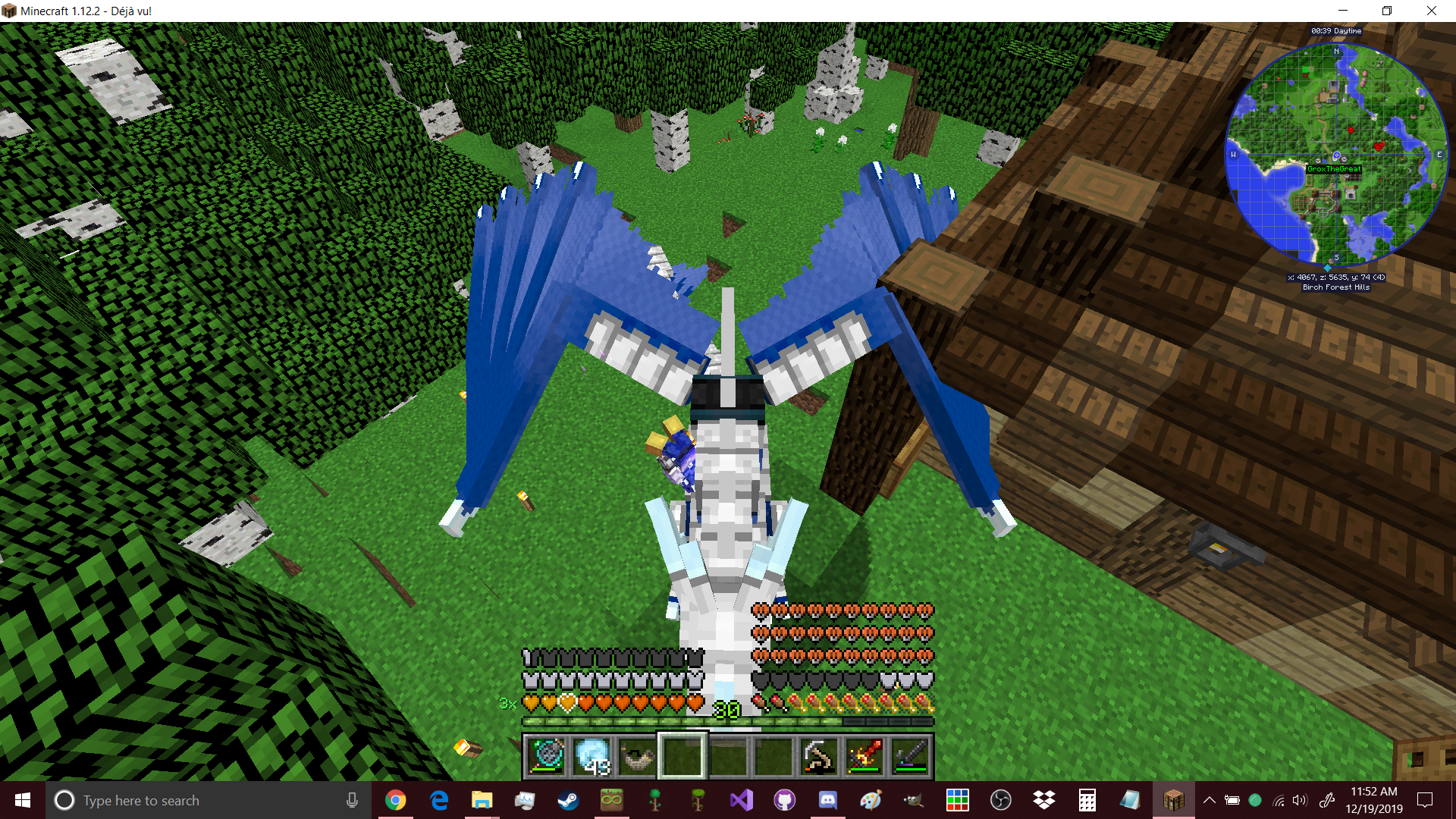 Dragon body breaks apart when riding and player is upside down while