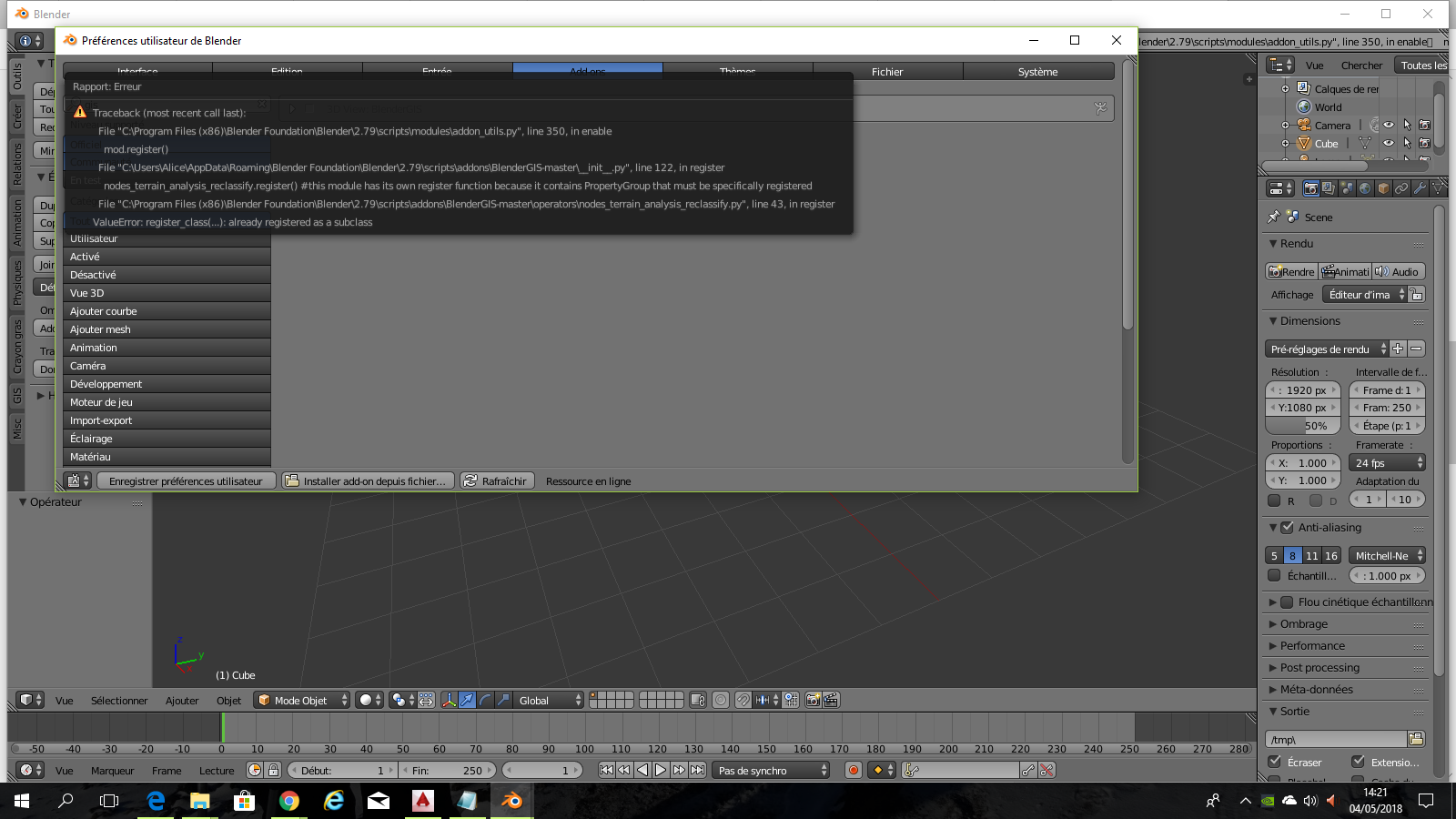 Problem to activate blendergis · Issue #112 · domlysz/BlenderGIS · GitHub