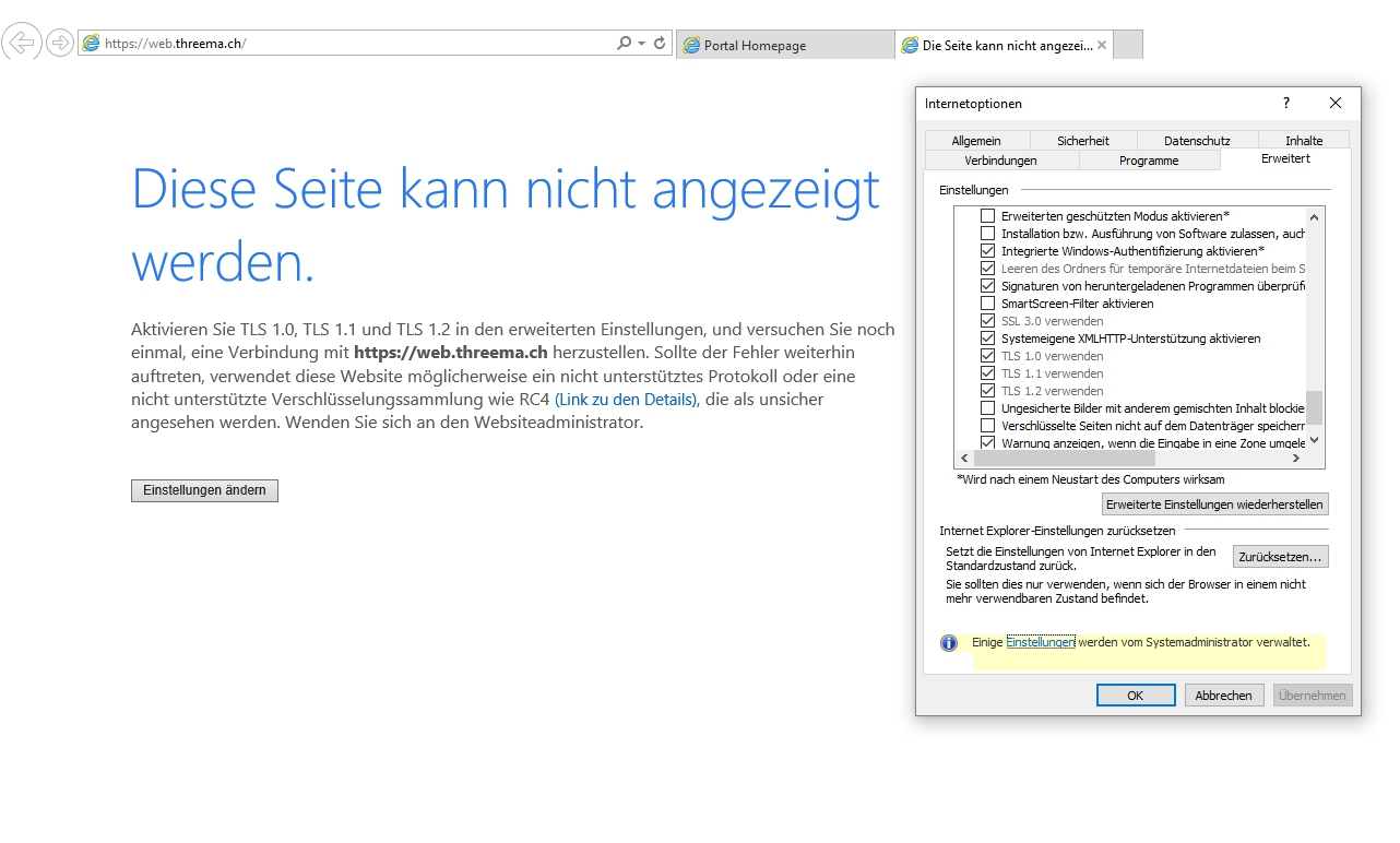 Various errors trying to connect to https://web.threema.ch · Issue #537 ...