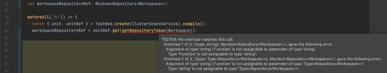 Can't get dependencies reference for NestJS + TypeORM repositories ...