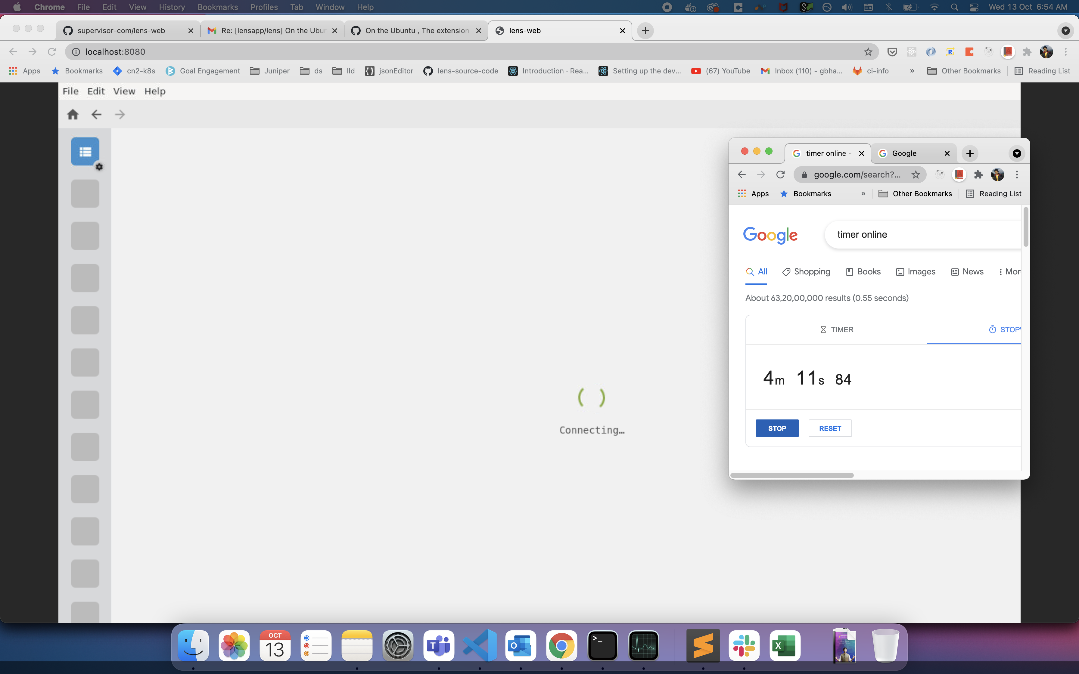 Issue for running the Integration tests for Lens Extension in docker