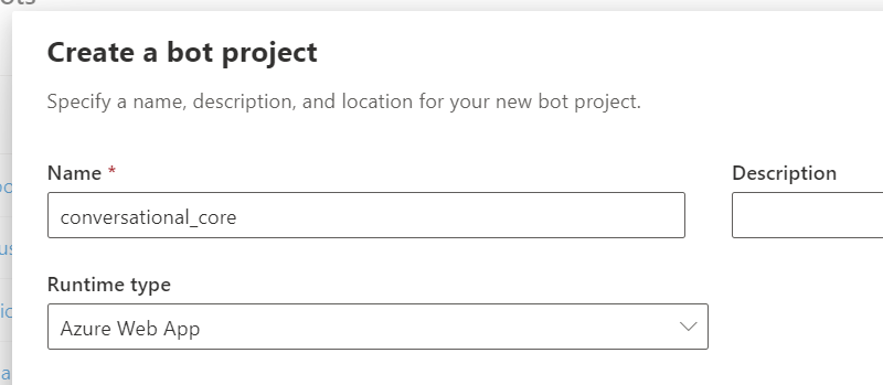 Default bot name for Basic Conversational template is still ...
