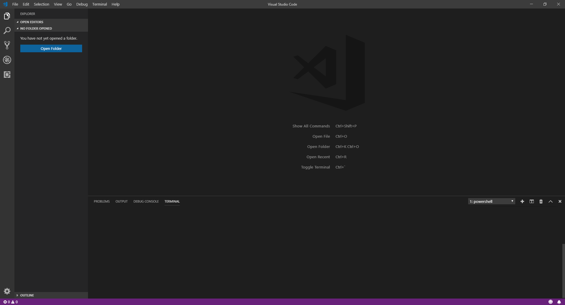 Integrated terminal empty lines before first command line. · Issue ...