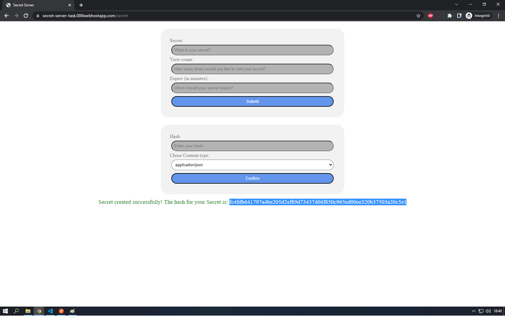 GitHub - raczmarco3/secret-server-task
