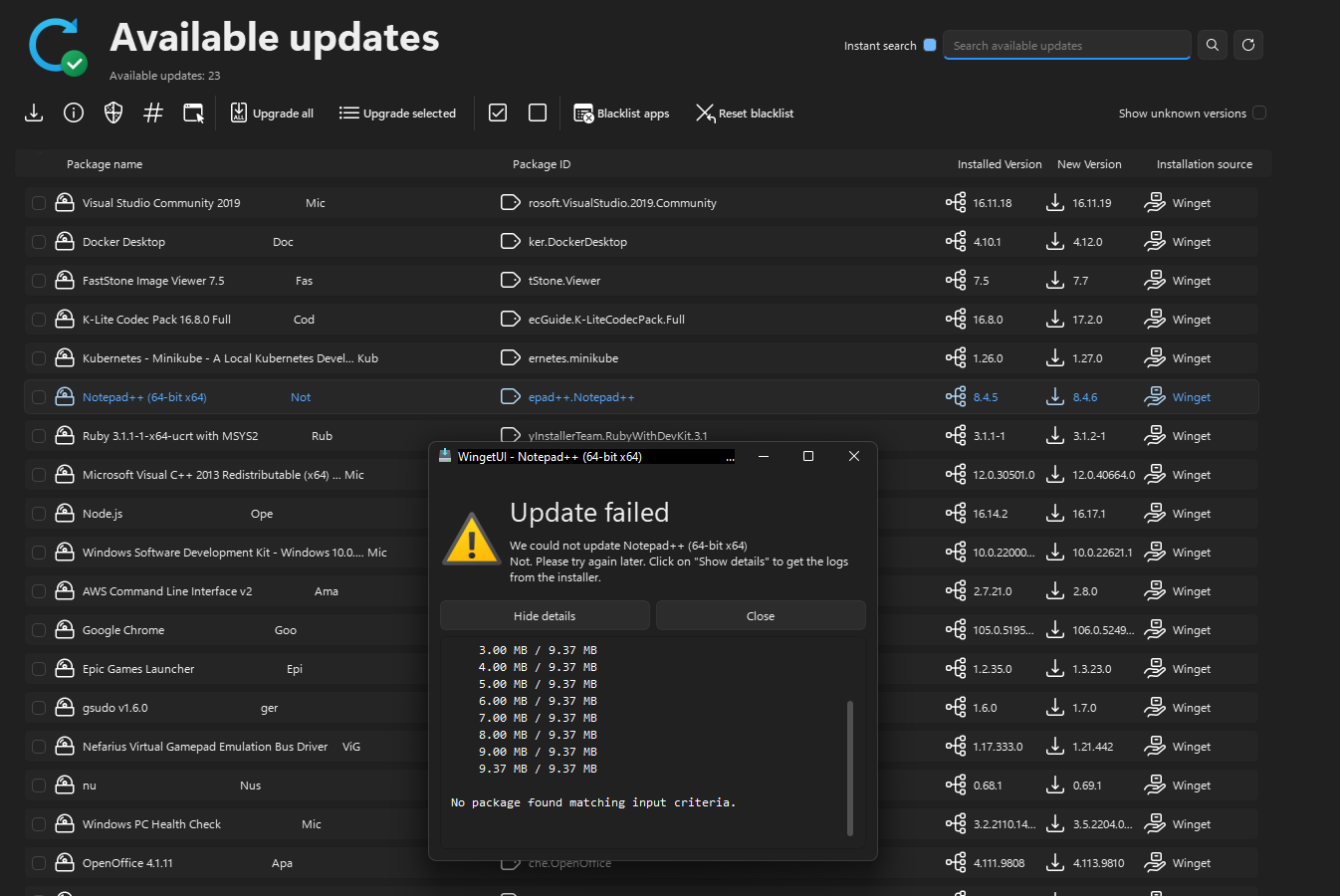 v1.4 Packages not correctly identified · Issue 172 · marticliment/WingetUI · GitHub