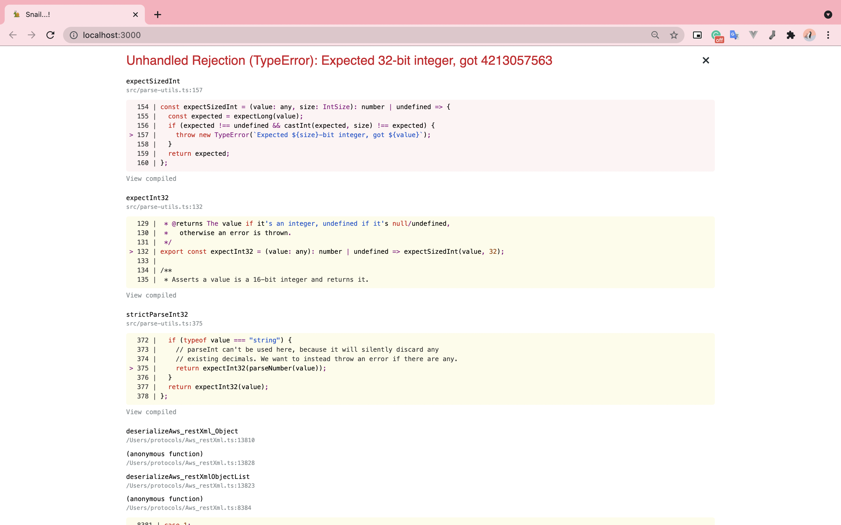 s3 throws an error when a file size(in bytes