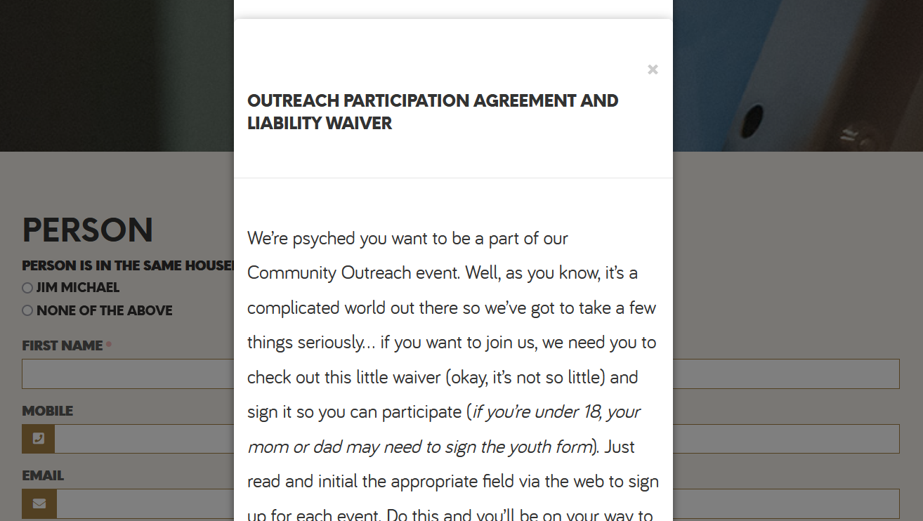 Obsidian Registration Entry Block Does Not Work with Modal Pop-up ...