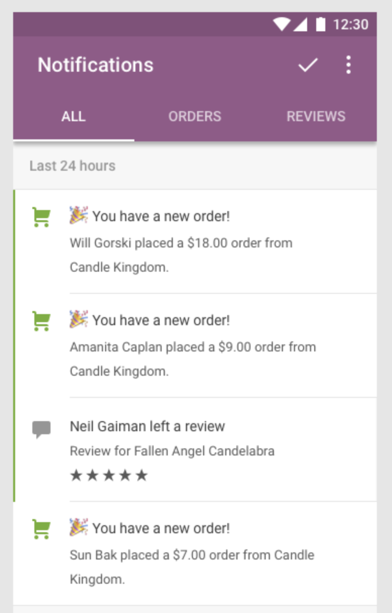 Notification list needs unread indicator · Issue 617 ·