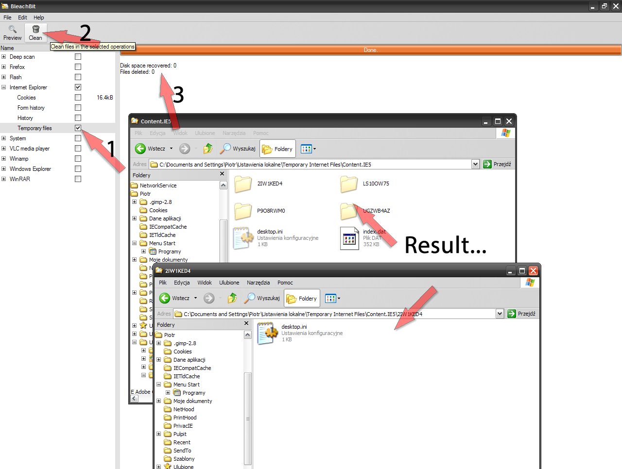 Explorer not cleaned with nonEnglish folder name · Issue 460