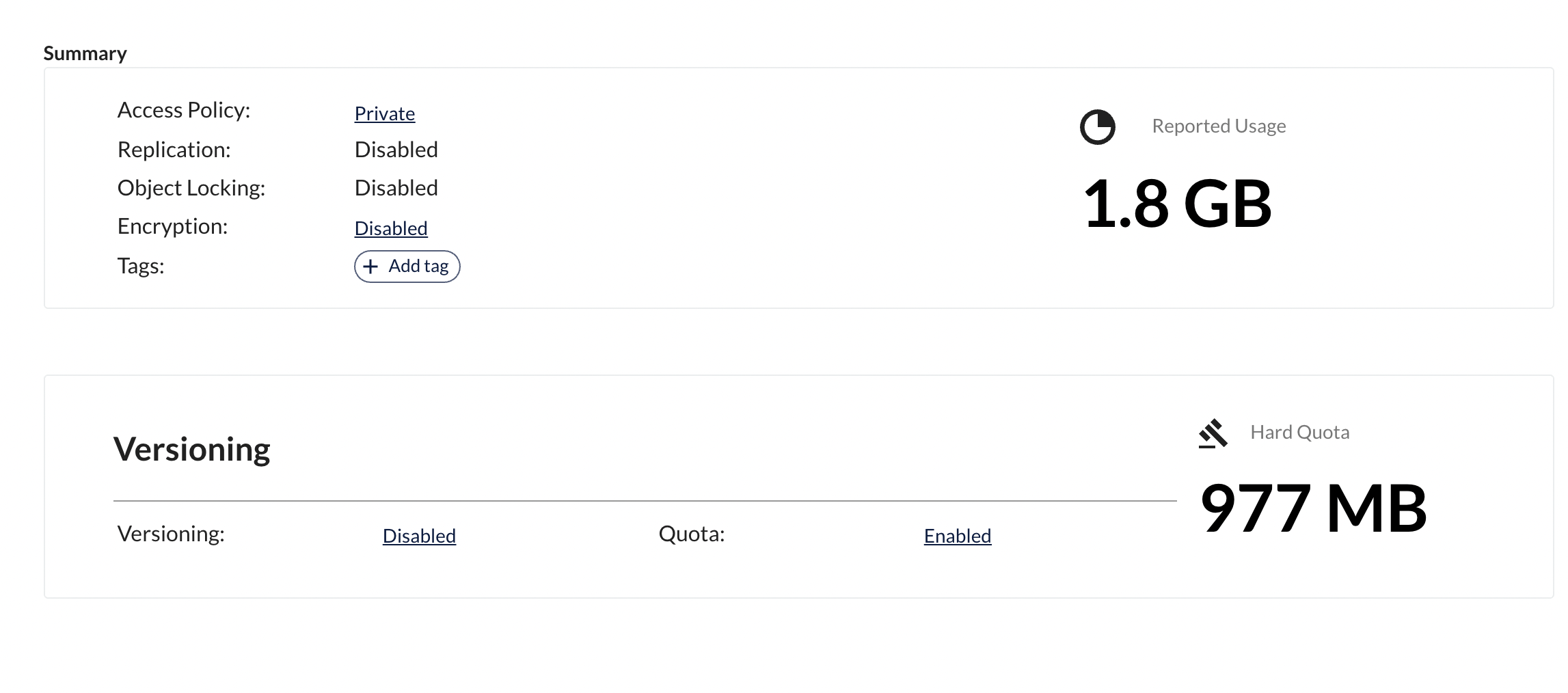 Bucket quota limit doesn't work on java client sdk · Issue 13969