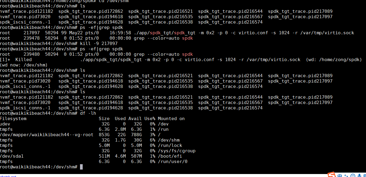 Spdk_tgt_trace file not deleted from /dev/shm · Issue #302 · spdk/spdk ...