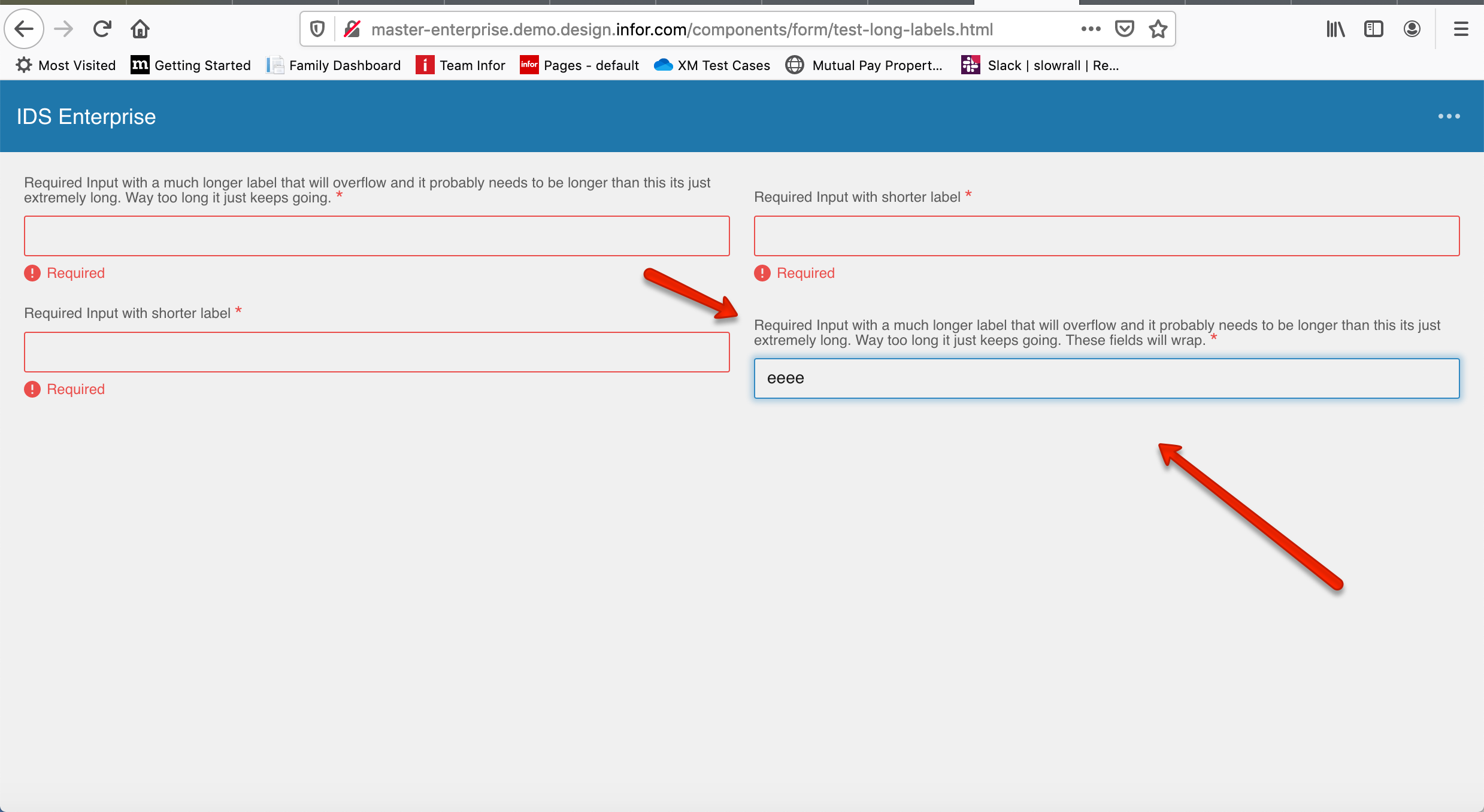 Alignment issues for labels