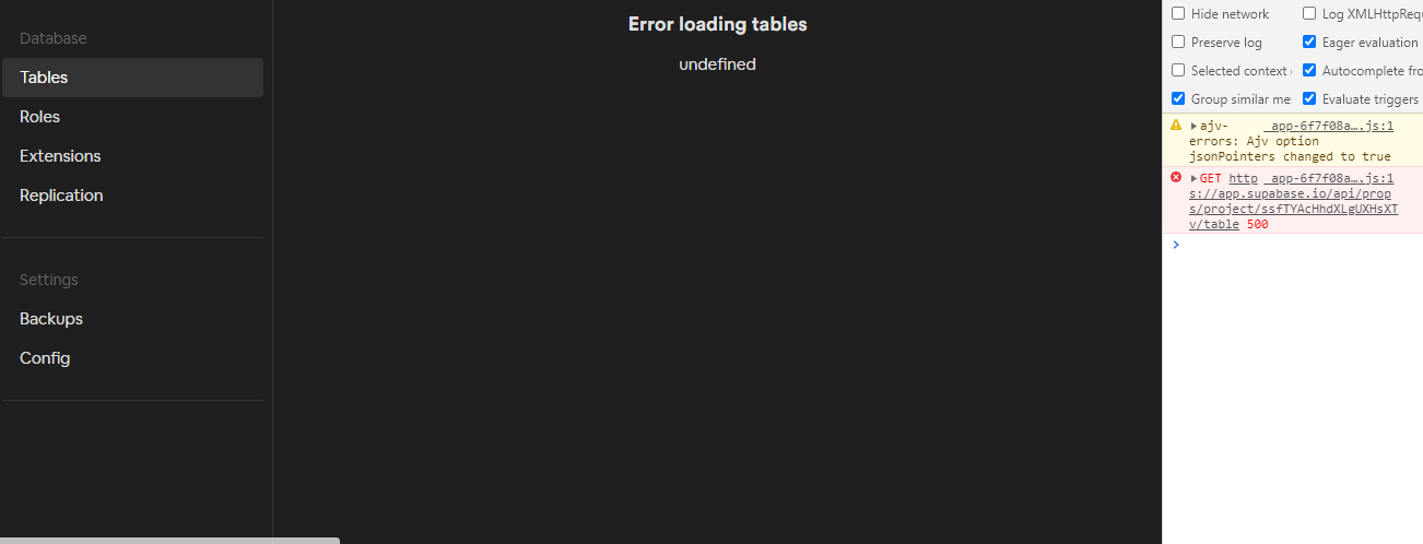 Error connecting to API on Dashboard. · supabase · Discussion #989 · GitHub