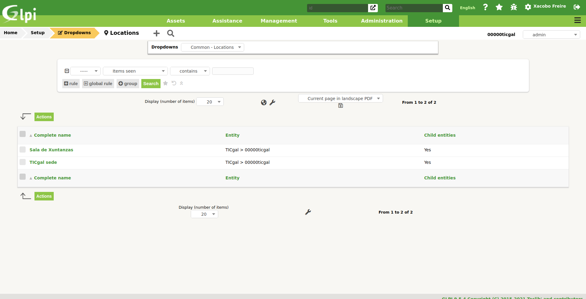 [9.5.4] Dropdown of locations and entities does not load data · Issue ...